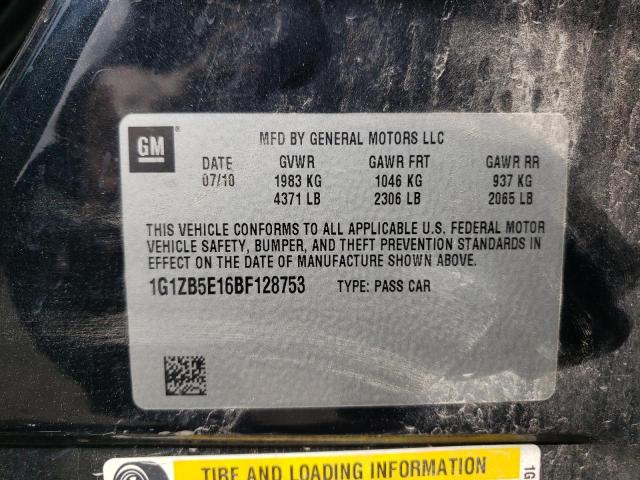 Photo 10 from auction – 2011 CHEVROLET MALIBU LS with VIN 1G1ZB5E16BF128753