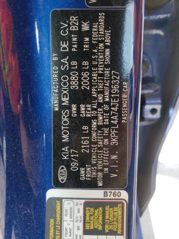 Photo 10 from auction – 2018 KIA FORTE LX with VIN 3KPFL4A74JE196327