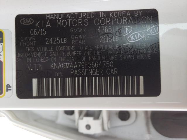Photo 10 from auction – 2015 KIA OPTIMA LX with VIN KNAGM4A79F5664750