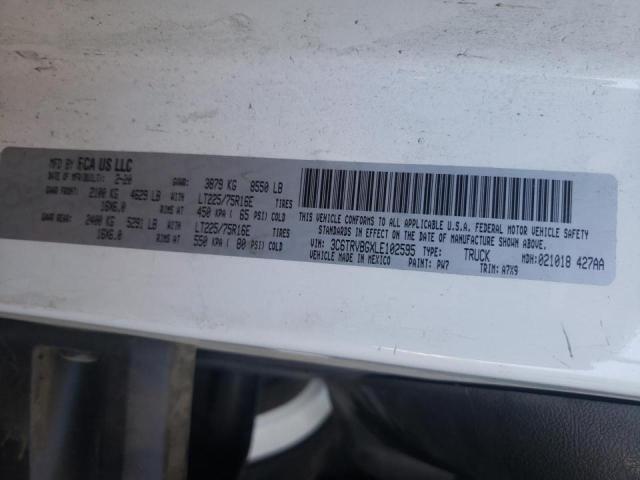 Photo 10 from auction – 2020 RAM PROMASTER with VIN 3C6TRVBGXLE102595