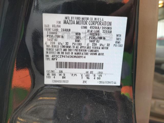 Photo 10 from auction – 2005 MAZDA TRIBUTE S with VIN 4F2CZ94165KM08914