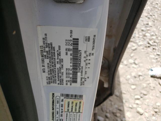 Photo 10 from auction – 2013 FORD FUSION SE with VIN 3FA6P0HR3DR356379