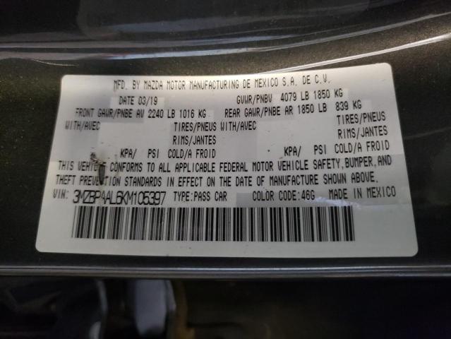 Photo 10 from auction – 2019 MAZDA 3 SELECT with VIN 3MZBPAAL6KM105397