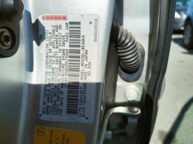 Photo 10 from auction – 2002 LEXUS ES 300 with VIN JTHBF30G620015268