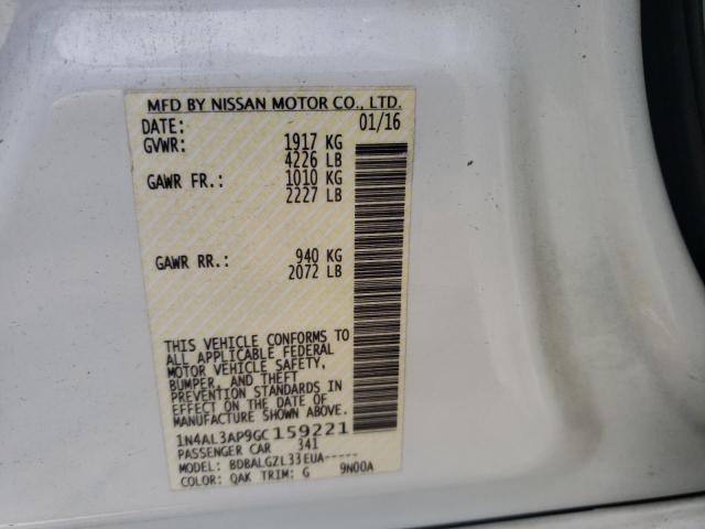 Photo 10 from auction – 2016 NISSAN ALTIMA 2.5 with VIN 1N4AL3AP9GC159221