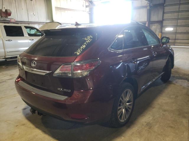 Photo 4 from auction – 2013 LEXUS RX 350 BAS with VIN 2T2BK1BA4DC215967