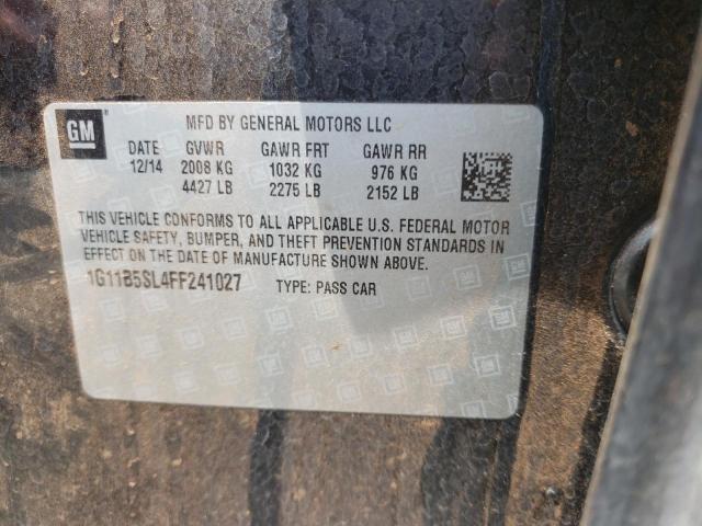 Photo 10 from auction – 2015 CHEVROLET MALIBU LS with VIN 1G11B5SL4FF241027