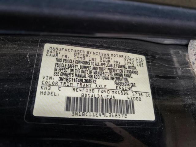 Photo 10 from auction – 2009 NISSAN VERSA S with VIN 3N1BC11E49L368572