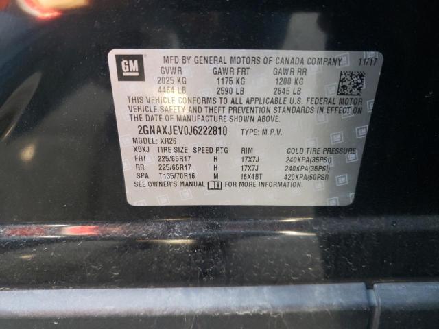 Photo 10 from auction – 2018 CHEVROLET EQUINOX LT with VIN 2GNAXJEV0J6222810