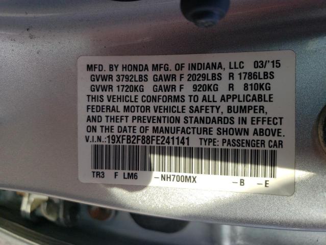 Photo 10 from auction – 2015 HONDA CIVIC EX with VIN 19XFB2F88FE241141