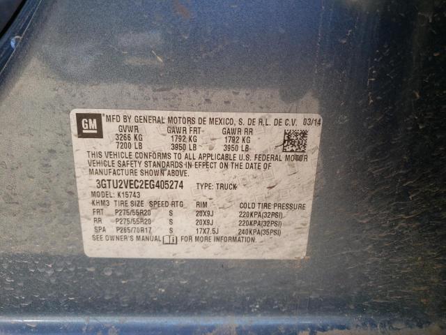 Фото 10 с аукциона – 2014 GMC SIERRA K15 с VIN 3GTU2VEC2EG405274