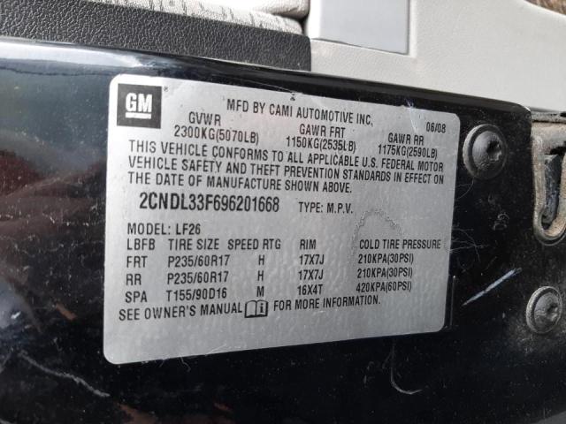 Photo 10 from auction – 2009 CHEVROLET EQUINOX LT with VIN 2CNDL33F696201668