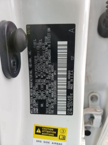 Photo 10 from auction – 2012 TOYOTA HIGHLANDER with VIN 5TDYK3EH7CS065880