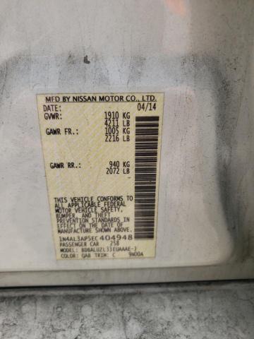 Photo 10 from auction – 2014 NISSAN ALTIMA 2.5 with VIN 1N4AL3AP5EC404948