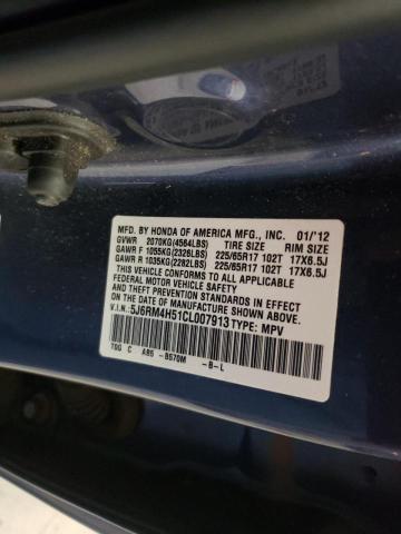 Photo 10 from auction – 2012 HONDA CR-V EX with VIN 5J6RM4H51CL007913