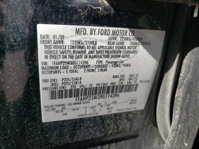 Photo 10 from auction – 2009 FORD TAURUS LIM with VIN 1FAHP25W39G114396