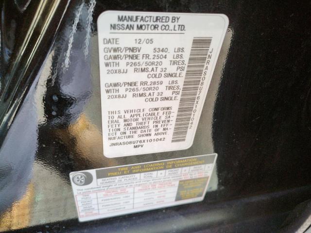 Photo 10 from auction – 2006 INFINITI FX35 with VIN JNRAS08U76X101042