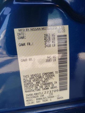 Photo 10 from auction – 2020 NISSAN ALTIMA S with VIN 1N4BL4BV7LC223709