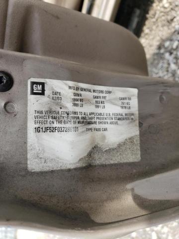 Photo 10 from auction – 2003 CHEVROLET CAVALIER L with VIN 1G1JF52F037286101