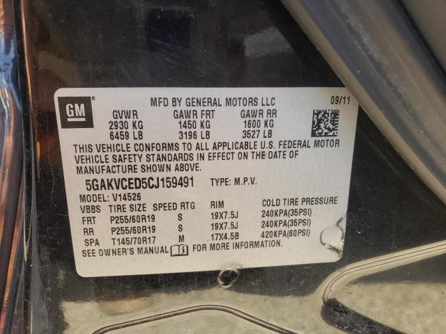 Photo 10 from auction – 2012 BUICK ENCLAVE with VIN 5GAKVCED5CJ159491