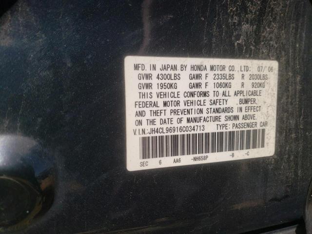 Photo 10 from auction – 2006 ACURA TSX with VIN JH4CL96916C034713