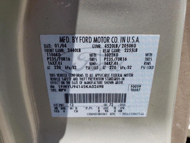 Photo 10 from auction – 2005 FORD ESCAPE LIM with VIN 1FMYU94145KA02498