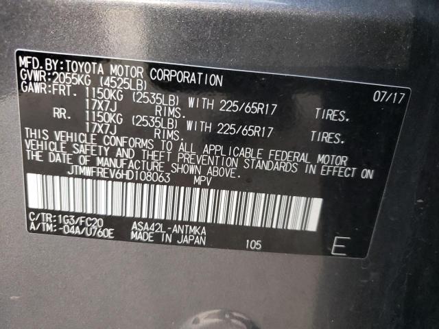 Photo 10 from auction – 2017 TOYOTA RAV4 XLE with VIN JTMWFREV6HD108063