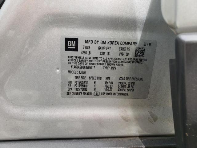 Photo 10 from auction – 2015 BUICK ENCORE with VIN KL4CJASB0FB265717