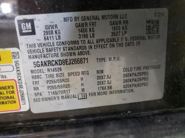 Photo 10 from auction – 2014 BUICK ENCLAVE with VIN 5GAKRCKD8EJ266871