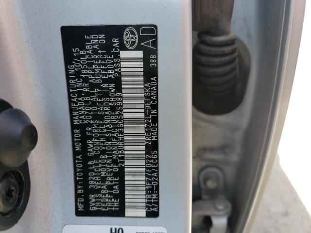 Photo 10 from auction – 2016 TOYOTA COROLLA L with VIN 2T1BURHE3GC525989