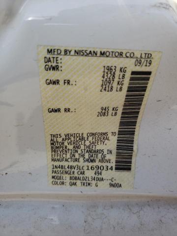 Photo 10 from auction – 2020 NISSAN ALTIMA S with VIN 1N4BL4BV3LC169034