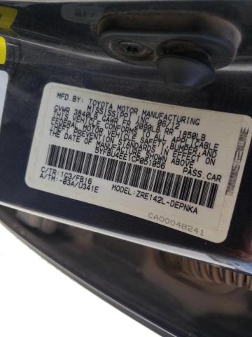 Zdjęcie 10 z aukcji – 2012 TOYOTA COROLLA BA z VIN 5YFBU4EE1CP051056