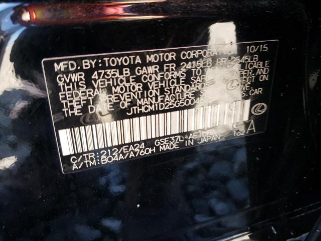 Photo 10 from auction – 2016 LEXUS IS 300 with VIN JTHCM1D25G5004625