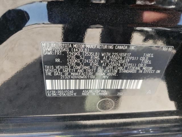 Foto 10 de la subasta – 2011 TOYOTA RAV4 con VIN 2T3ZF4DV4BW061188