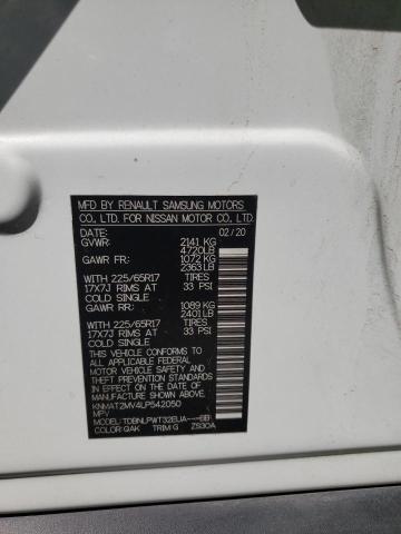 Photo 10 from auction – 2020 NISSAN ROGUE S with VIN KNMAT2MV4LP542050