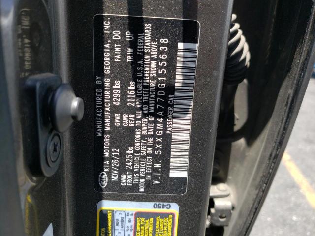 Photo 10 from auction – 2013 KIA OPTIMA LX with VIN 5XXGM4A77DG155638