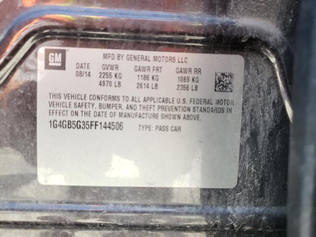 Photo 10 from auction – 2015 BUICK LACROSSE with VIN 1G4GB5G35FF144506