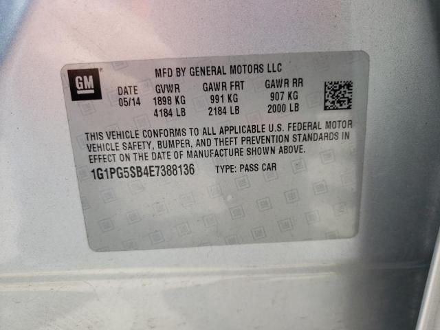 Photo 10 from auction – 2014 CHEVROLET CRUZE LTZ with VIN 1G1PG5SB4E7388136