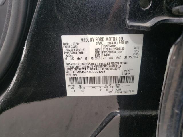 Photo 10 from auction – 2014 LINCOLN MKX with VIN 2LMDJ6JK6EBL04988
