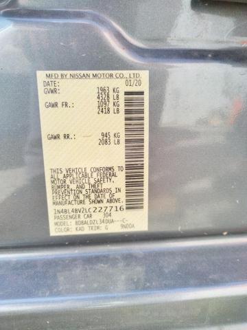 Photo 10 from auction – 2020 NISSAN ALTIMA S with VIN 1N4BL4BV2LC227716