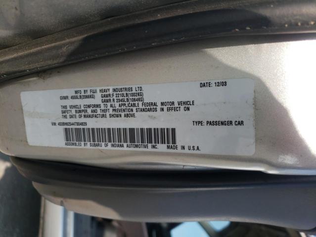 Photo 10 from auction – 2004 SUBARU LEGACY L S with VIN 4S3BH625447304829