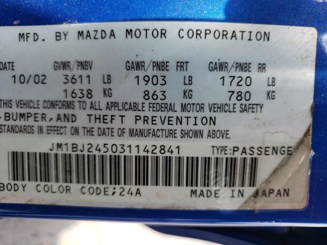 Photo 10 from auction – 2003 MAZDA PROTEGE PR with VIN JM1BJ245031142841