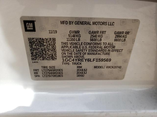 Photo 10 from auction – 2020 CHEVROLET SILVERADO with VIN 1GC4YREY6LF159569
