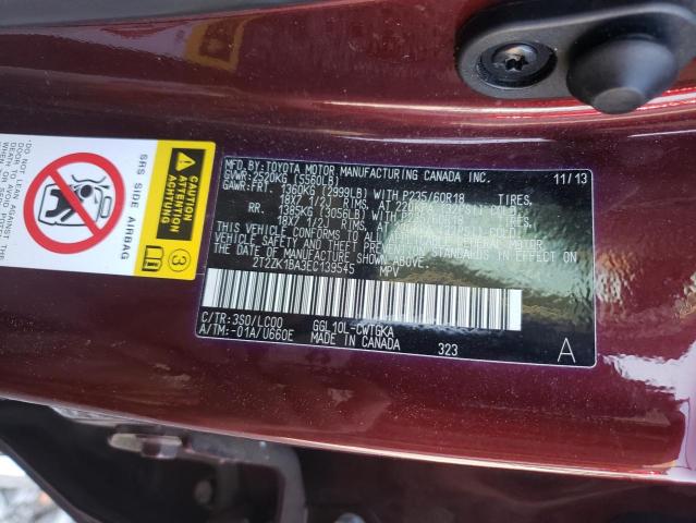 Photo 10 from auction – 2014 LEXUS RX 350 with VIN 2T2ZK1BA3EC139545