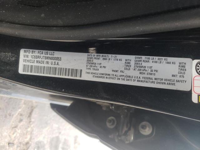 Photo 10 from auction – 2021 RAM 1500 LARAM with VIN 1C6SRFJT6MN800053