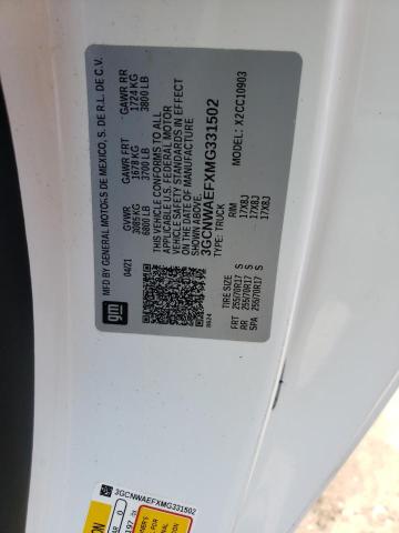 Photo 10 from auction – 2021 CHEVROLET SILVERADO with VIN 3GCNWAEFXMG331502