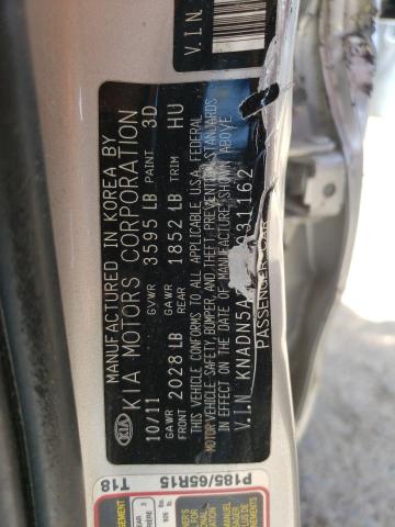 Photo 10 from auction – 2012 KIA RIO EX with VIN KNADN5A34C6031162