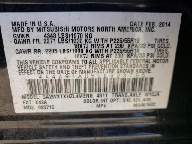 Photo 10 from auction – 2014 MITSUBISHI OUTLANDER with VIN 4A4AR4AU5EE023795