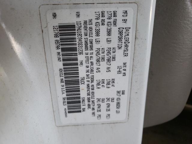 Photo 10 from auction – 2004 DODGE RAM 1500 S with VIN 1D7HU18D94S631236