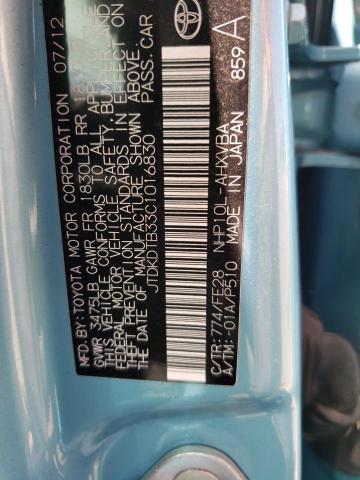 Photo 10 from auction – 2012 TOYOTA PRIUS C with VIN JTDKDTB33C1016830